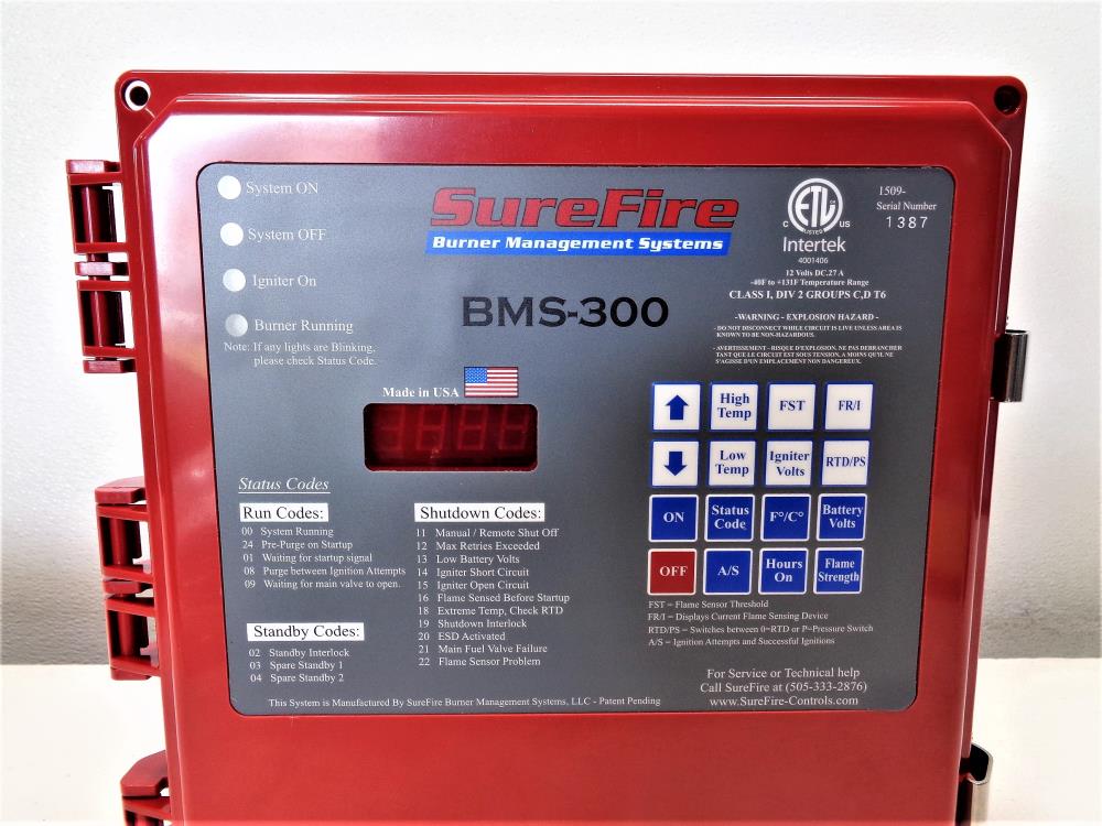 SureFire Burner Management Sytems BMS-300 Controller w/ Ignition Unit FT-4-A